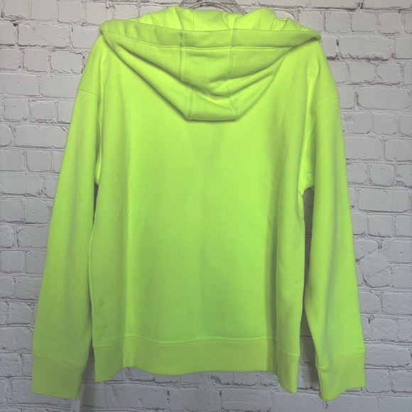 CALVIN KLEIN Performance Long Sleeve Neon Yellow Zip-Front Hoodie--M - Picture 13 of 16